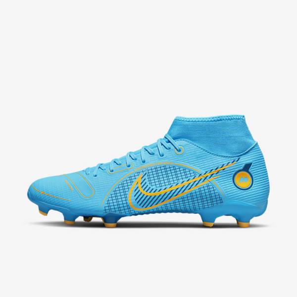 Nike Mercurial Superfly 8 Academy MG Multi-Grounds Men\'s Football Shoes Blue / Orange | NK093WDQ