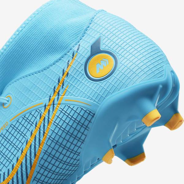 Nike Mercurial Superfly 8 Academy MG Multi-Grounds Women's Football Shoes Blue / Orange | NK324GHI