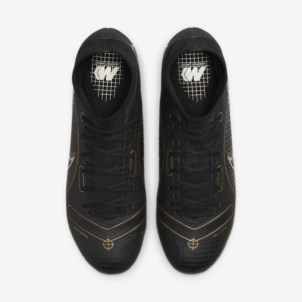 Nike Mercurial Superfly 8 Academy MG Multi-Grounds Men's Football Shoes Black / Metal Silver / Grey / Metal Gold | NK591FYP