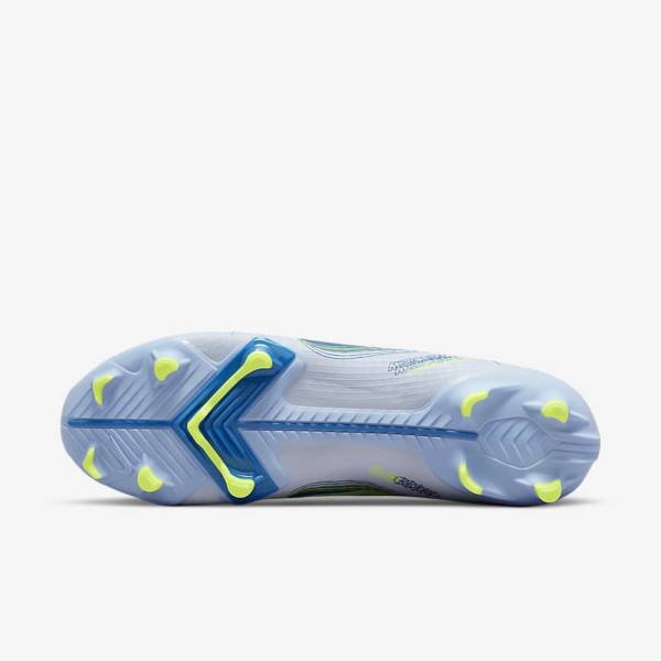 Nike Mercurial Superfly 8 Academy MG Multi-Grounds Men's Football Shoes Grey / Light Blue / Dark Blue | NK609PNQ