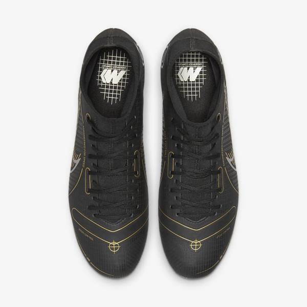 Nike Mercurial Superfly 8 Academy SG-PRO Anti-Clog Traction Soft-Grounds Women's Football Shoes Black / Metal Silver / Grey / Metal Gold | NK310COH