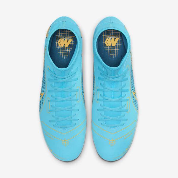 Nike Mercurial Superfly 8 Academy SG-PRO Anti-Clog Traction Soft-Grounds Women's Football Shoes Blue / Orange | NK752VOK