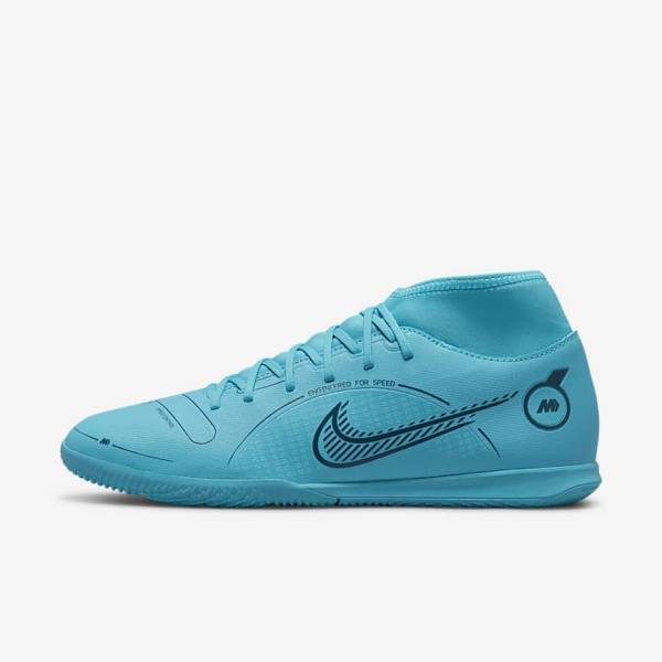 Nike Mercurial Superfly 8 Club IC Indoor Court Men\'s Football Shoes Blue / Orange | NK462BDP