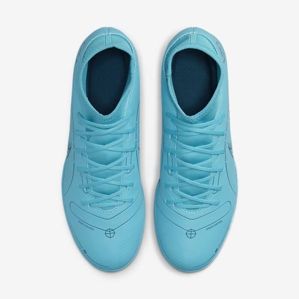 Nike Mercurial Superfly 8 Club IC Indoor Court Women's Football Shoes Blue / Orange | NK729OJV