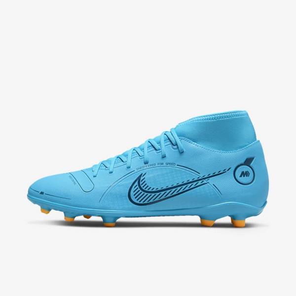 Nike Mercurial Superfly 8 Club MG Multi-Grounds Women\'s Football Shoes Blue / Orange | NK128FVY