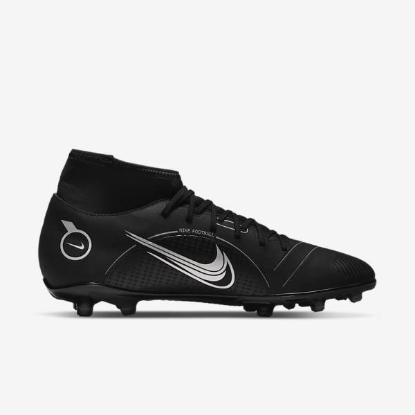 Nike Mercurial Superfly 8 Club MG Multi-Grounds Men's Football Shoes Black / Grey / Metal Silver | NK728UWE