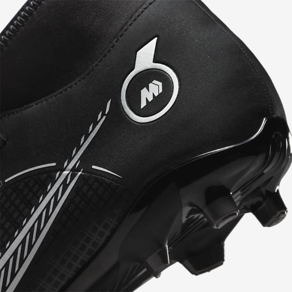 Nike Mercurial Superfly 8 Club MG Multi-Grounds Men's Football Shoes Black / Grey / Metal Silver | NK728UWE