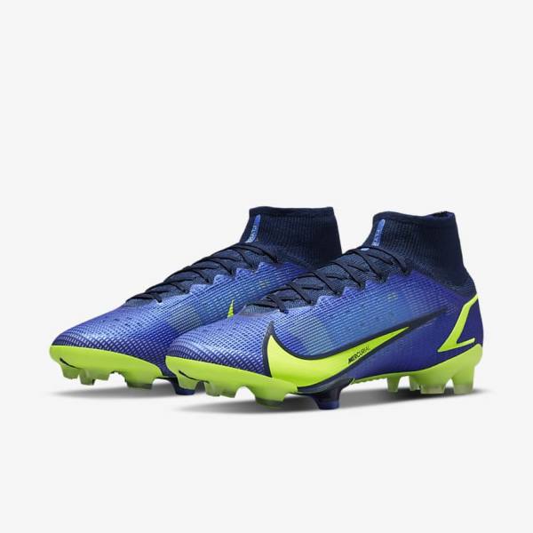 Nike Mercurial Superfly 8 Elite FG Firm-Grounds Women's Football Shoes Blue | NK261GKP