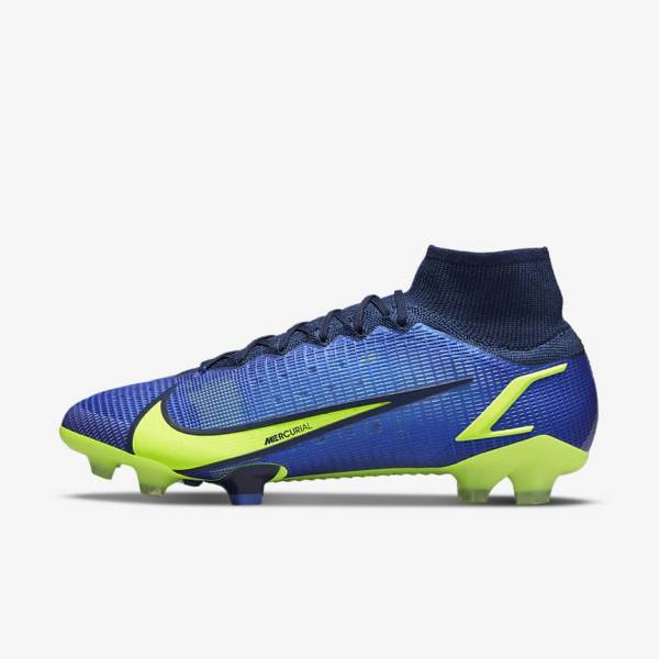 Nike Mercurial Superfly 8 Elite FG Firm-Grounds Women\'s Football Shoes Blue | NK261GKP