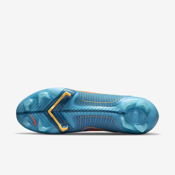 Nike Mercurial Superfly 8 Elite FG Firm-Grounds Women's Football Shoes Blue / Orange | NK271LCM