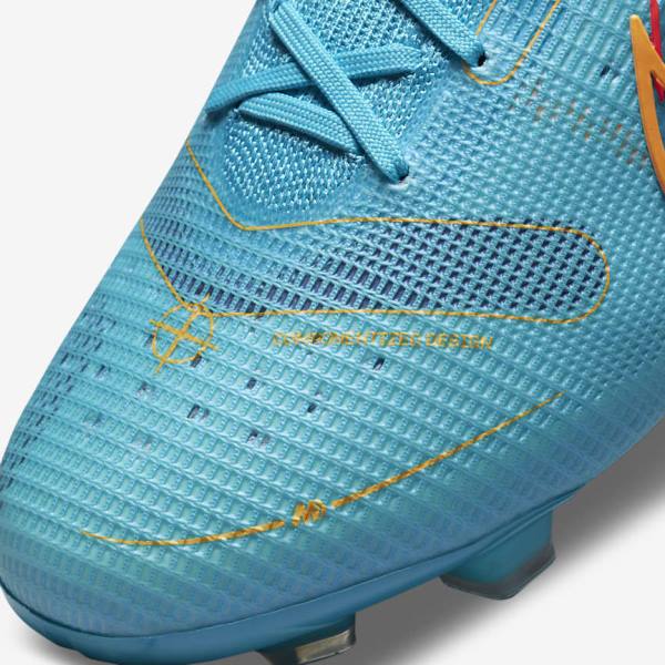 Nike Mercurial Superfly 8 Elite FG Firm-Grounds Women's Football Shoes Blue / Orange | NK271LCM