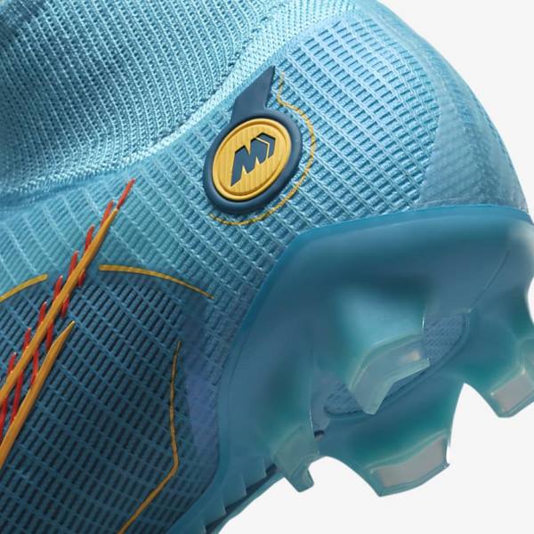 Nike Mercurial Superfly 8 Elite FG Firm-Grounds Women's Football Shoes Blue / Orange | NK271LCM