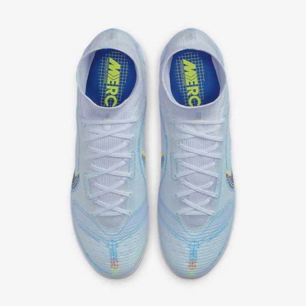 Nike Mercurial Superfly 8 Elite FG Firm-Grounds Women's Football Shoes Grey / Light Blue / Blue | NK295HQK