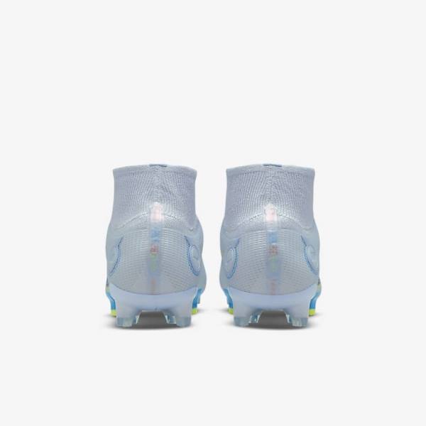 Nike Mercurial Superfly 8 Elite FG Firm-Grounds Women's Football Shoes Grey / Light Blue / Blue | NK295HQK