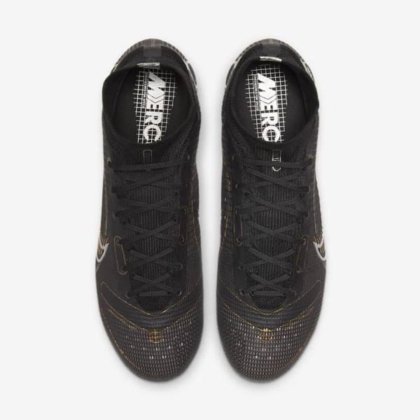 Nike Mercurial Superfly 8 Elite FG Firm-Grounds Women's Football Shoes Black / Metal Silver / Grey / Metal Gold | NK520VZH