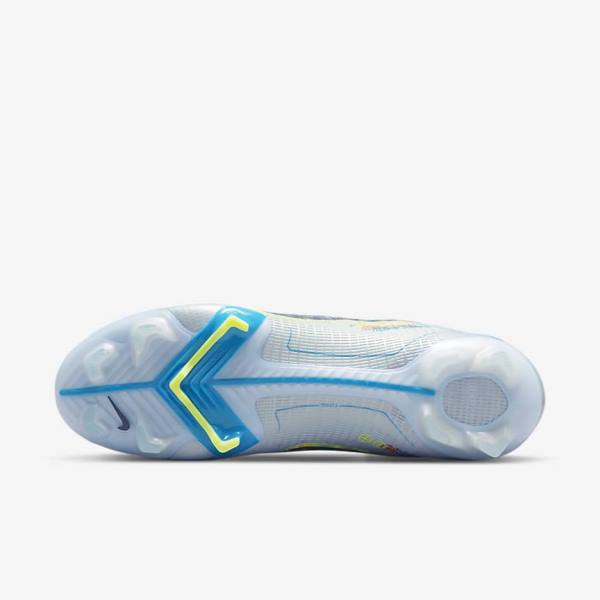 Nike Mercurial Superfly 8 Elite FG Firm-Grounds Men's Football Shoes Grey / Light Blue / Blue | NK750NZG