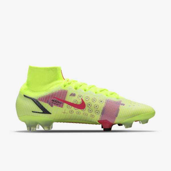 Nike Mercurial Superfly 8 Elite FG Firm-Grounds Women's Football Shoes Black / Light Red | NK864MHJ