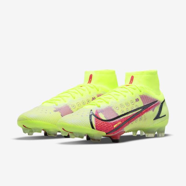 Nike Mercurial Superfly 8 Elite FG Firm-Grounds Women's Football Shoes Black / Light Red | NK864MHJ