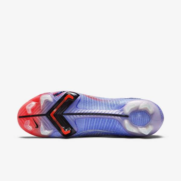 Nike Mercurial Superfly 8 Elite KM FG Firm-Ground Women's Football Shoes Indigo / Light Red / Metal Silver | NK312WBV