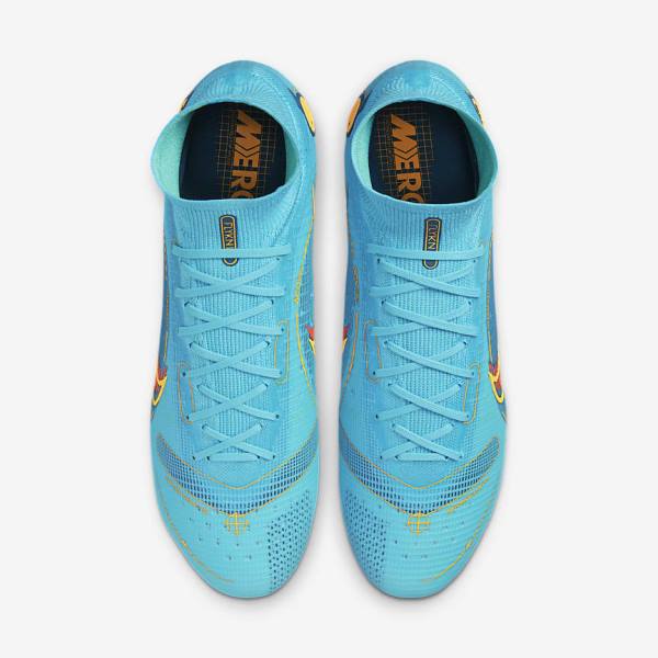 Nike Mercurial Superfly 8 Elite SG-PRO Anti-Clog Traction Soft-Ground Women's Football Shoes Blue / Orange | NK469LFD