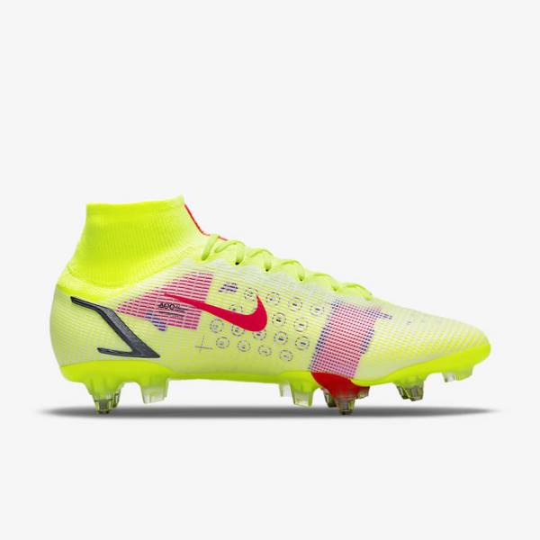 Nike Mercurial Superfly 8 Elite SG-Pro AC Soft-Ground Women's Football Shoes Black / Light Red | NK079FJO