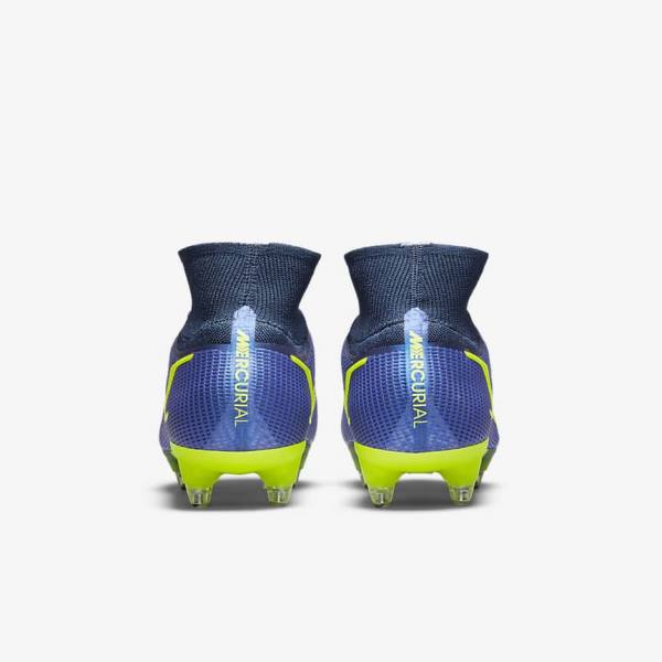 Nike Mercurial Superfly 8 Elite SG-Pro AC Soft-Ground Men's Football Shoes Blue | NK691LEX