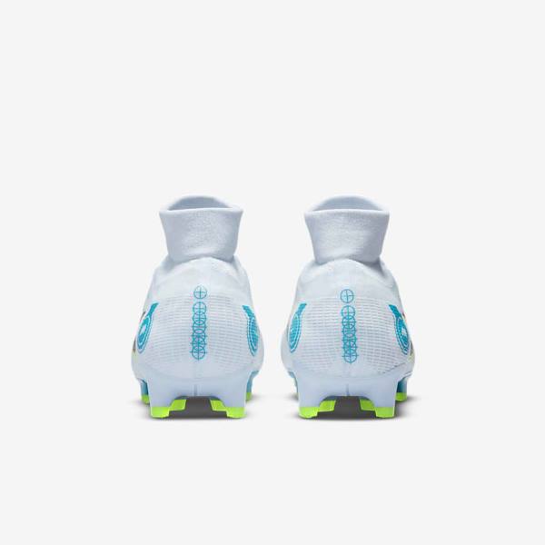 Nike Mercurial Superfly 8 Pro FG Firm-Ground Women's Football Shoes Grey / Light Blue / Dark Blue | NK162CYN