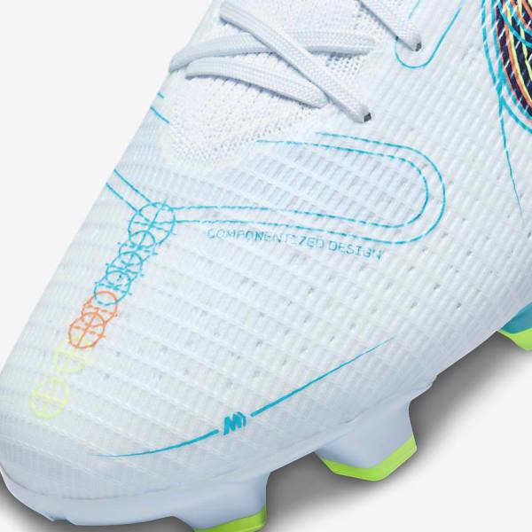 Nike Mercurial Superfly 8 Pro FG Firm-Ground Women's Football Shoes Grey / Light Blue / Dark Blue | NK162CYN