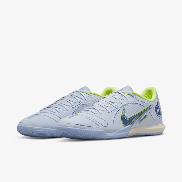 Nike Mercurial Vapor 14 Academy IC Indoor Court Men's Football Shoes Grey / Light Blue / Blue | NK845DRC