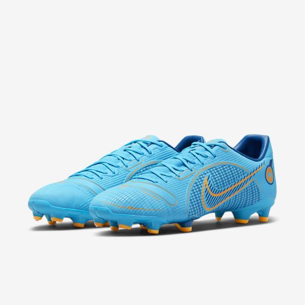 Nike Mercurial Vapor 14 Academy MG Multi-Ground Women's Football Shoes Blue / Orange | NK026SCP