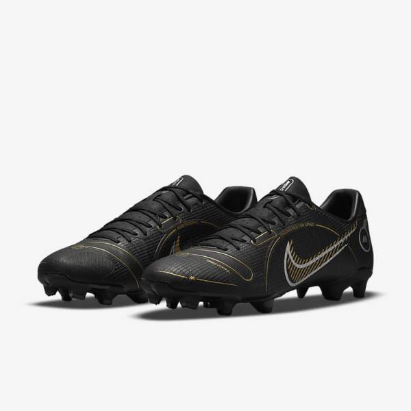 Nike Mercurial Vapor 14 Academy MG Multi-Ground Women's Football Shoes Black / Metal Silver / Grey / Metal Gold | NK153HVL