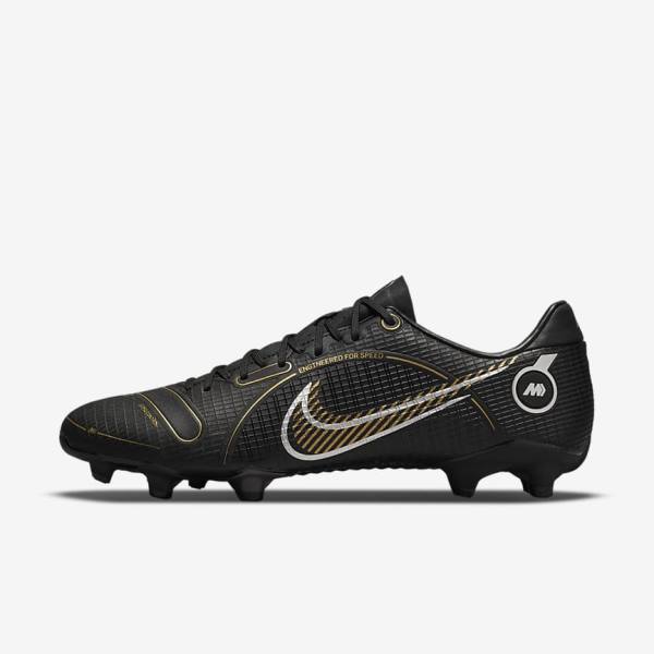 Nike Mercurial Vapor 14 Academy MG Multi-Ground Women\'s Football Shoes Black / Metal Silver / Grey / Metal Gold | NK153HVL