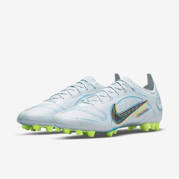 Nike Mercurial Vapor 14 Elite AG Artificial-Grounds Women's Football Shoes Grey / Light Blue / Orange / Blue | NK143LMU