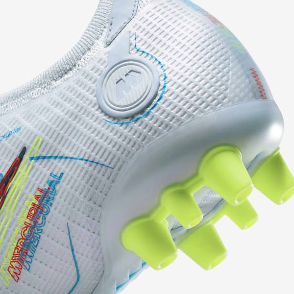 Nike Mercurial Vapor 14 Elite AG Artificial-Grounds Women's Football Shoes Grey / Light Blue / Orange / Blue | NK143LMU