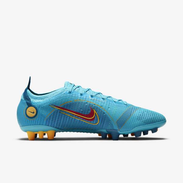 Nike Mercurial Vapor 14 Elite AG Artificial-Grounds Women's Football Shoes Blue / Orange | NK620OWB