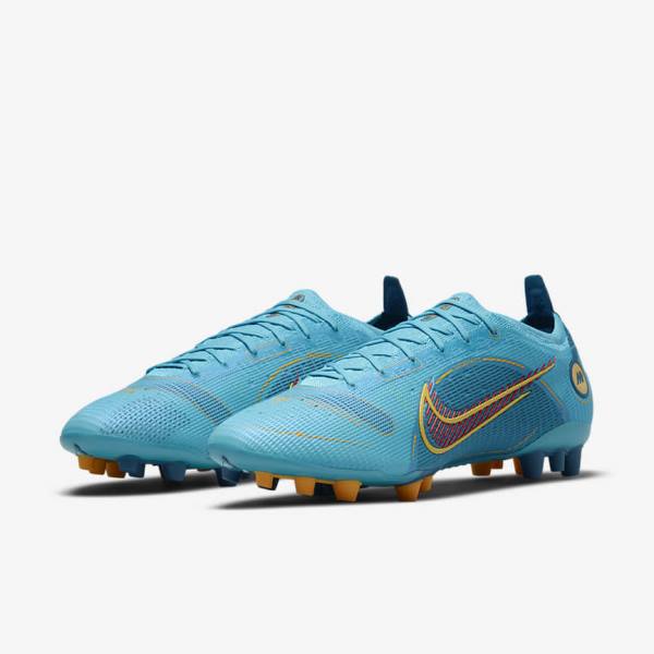 Nike Mercurial Vapor 14 Elite AG Artificial-Grounds Women's Football Shoes Blue / Orange | NK620OWB