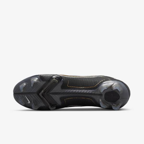 Nike Mercurial Vapor 14 Elite FG Firm-Grounds Men's Football Shoes Black / Metal Silver / Grey / Metal Gold | NK056RHN