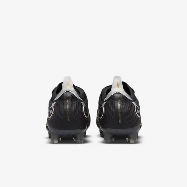 Nike Mercurial Vapor 14 Elite FG Firm-Grounds Men's Football Shoes Black / Metal Silver / Grey / Metal Gold | NK056RHN