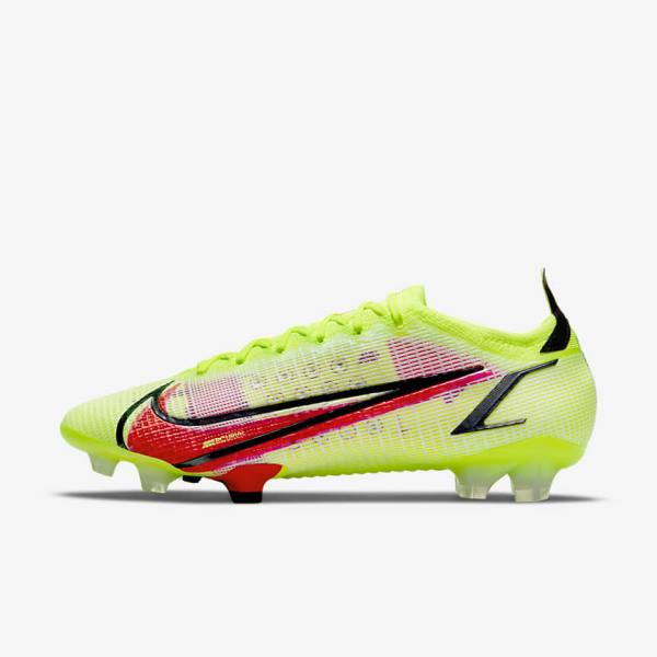 Nike Mercurial Vapor 14 Elite FG Firm-Ground Women\'s Football Shoes Black / Light Red | NK067LHK