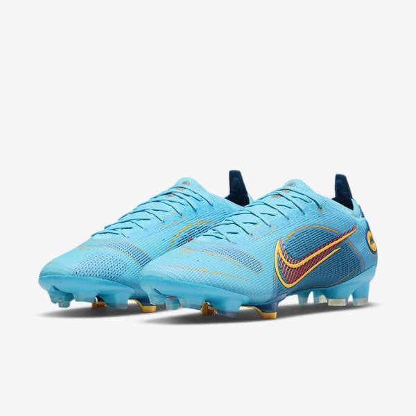 Nike Mercurial Vapor 14 Elite FG Firm-Grounds Men's Football Shoes Blue / Orange | NK129SBJ