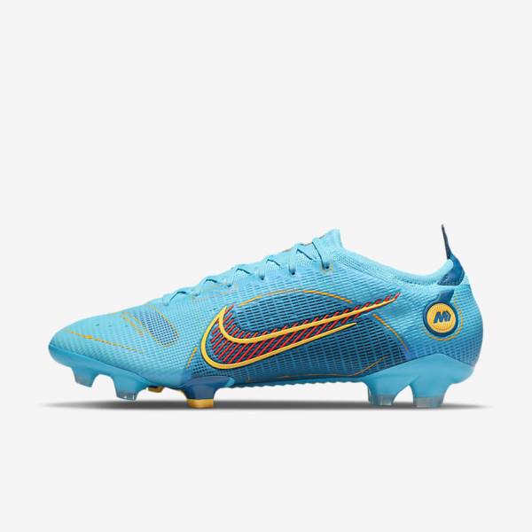 Nike Mercurial Vapor 14 Elite FG Firm-Grounds Men\'s Football Shoes Blue / Orange | NK129SBJ