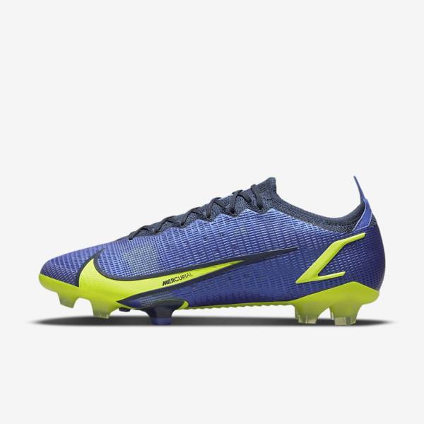 Nike Mercurial Vapor 14 Elite FG Firm-Ground Men\'s Football Shoes Blue | NK157DYA