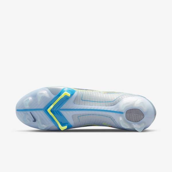 Nike Mercurial Vapor 14 Elite FG Firm-Grounds Men's Football Shoes Grey / Light Blue / Blue | NK854IAJ