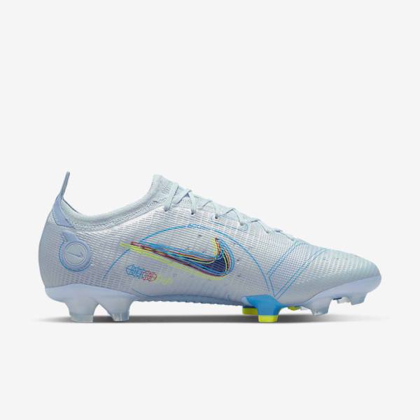 Nike Mercurial Vapor 14 Elite FG Firm-Grounds Men's Football Shoes Grey / Light Blue / Blue | NK854IAJ