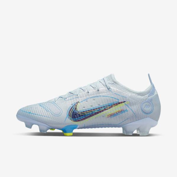 Nike Mercurial Vapor 14 Elite FG Firm-Grounds Men\'s Football Shoes Grey / Light Blue / Blue | NK854IAJ