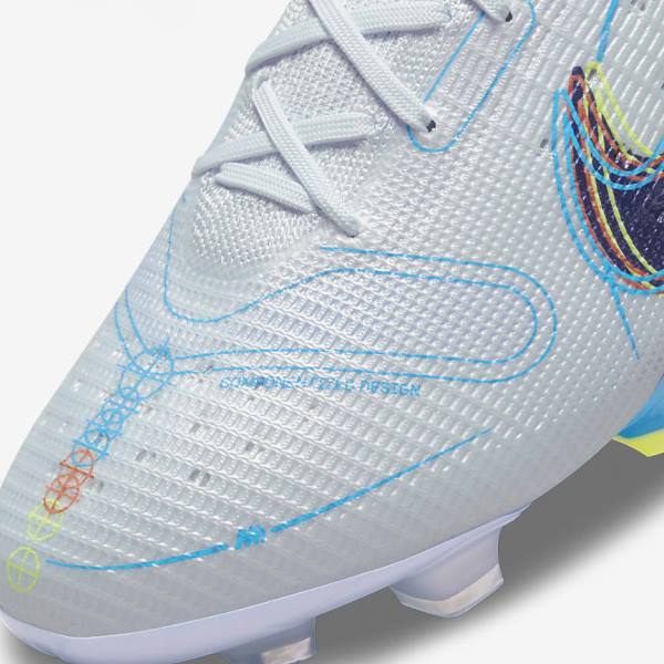 Nike Mercurial Vapor 14 Elite FG Firm-Grounds Women's Football Shoes Grey / Light Blue / Blue | NK892OUN