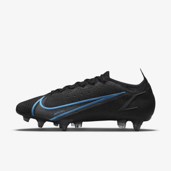 Nike Mercurial Vapor 14 Elite SG-Pro AC Soft-Ground Men\'s Football Shoes Black / Grey | NK861TFJ