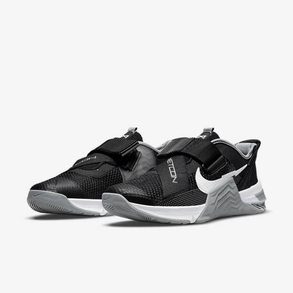 Nike Metcon 7 FlyEase Men's Training Shoes Black / Grey / White / Platinum | NK418OGJ