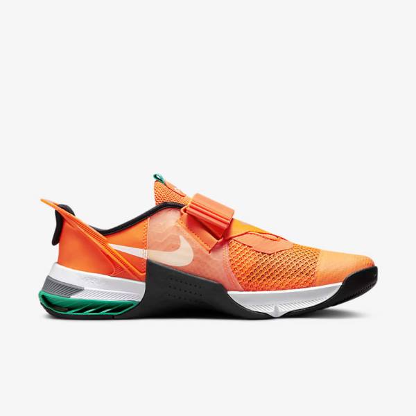 Nike Metcon 7 FlyEase Men's Training Shoes Orange / Dark Grey / Turquoise / White | NK582LMY