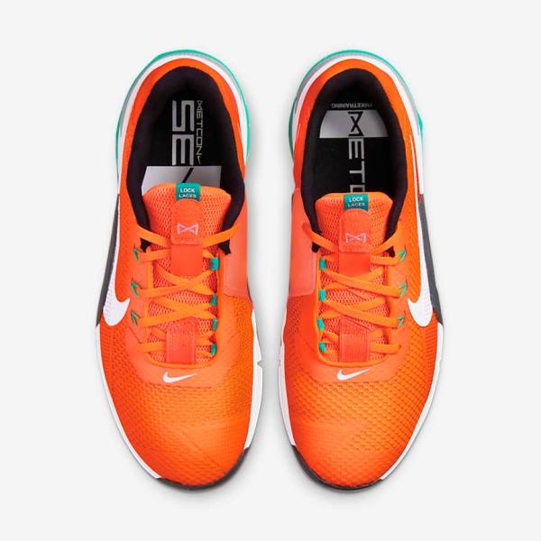 Nike Metcon 7 Men's Training Shoes Orange / Dark Grey / Turquoise / White | NK602IUH